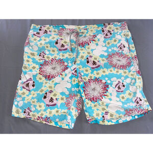 Vilebrequin Pull On Swim Shorts, Trunks. Fish Print. Men's Size XL, Read.